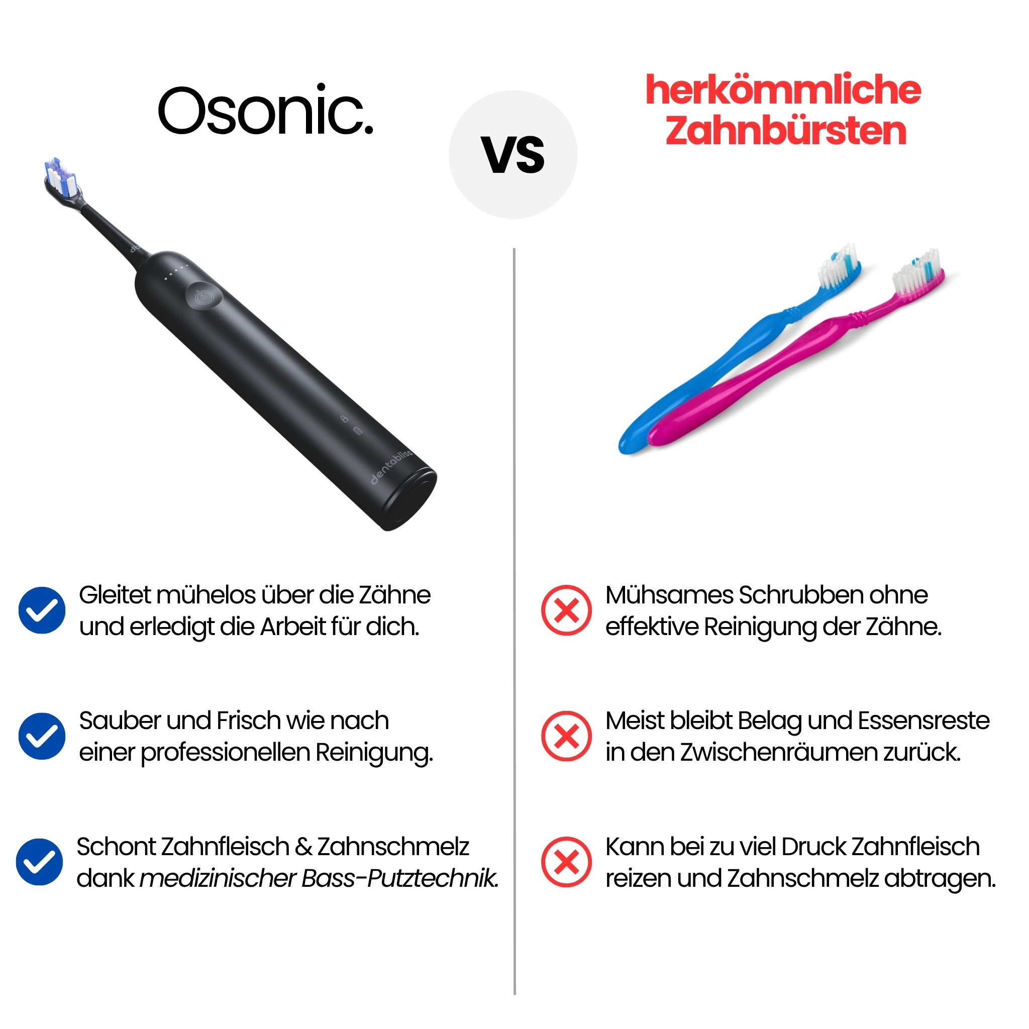 Osonic + Ersatzbürstenköpfe